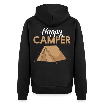Tente Happy Camper - J'aime le camping - Veste à capuche bio Premium Unisexe - noir - Dos - Nico (187cm)
