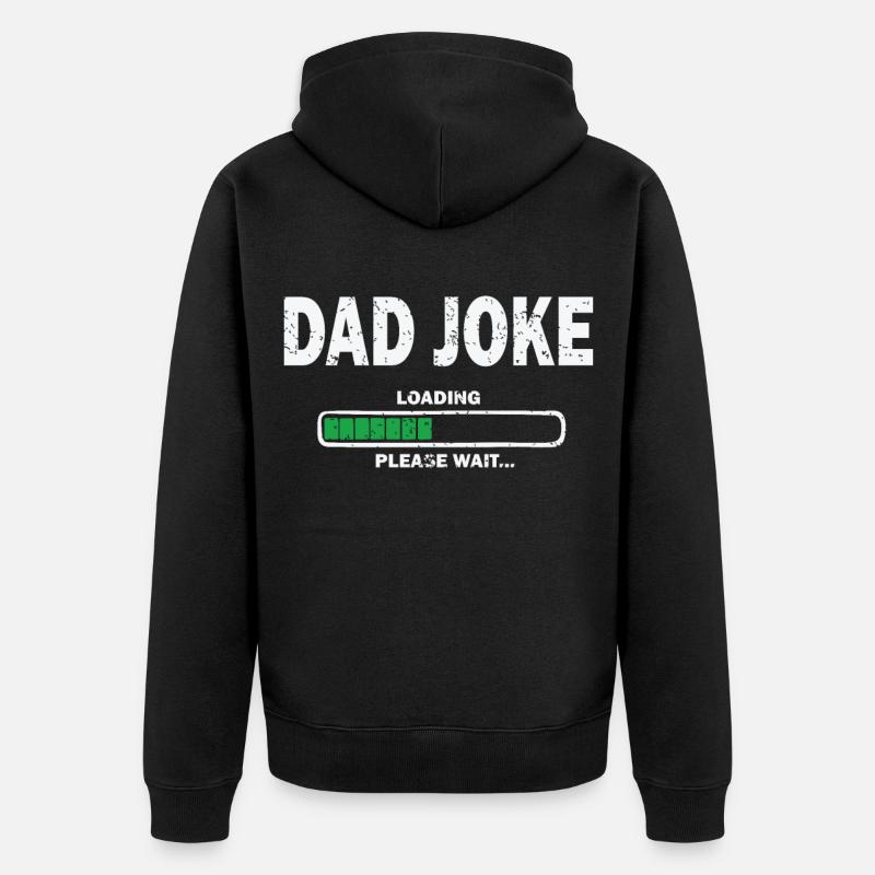 Dad Joke Loading - Unisex Premium Bio Zip Hoodie - Schwarz