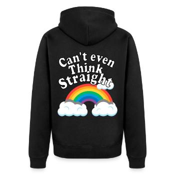 Gay gay pride - Veste à capuche bio Premium Unisexe - noir - Dos - Nico (187cm)