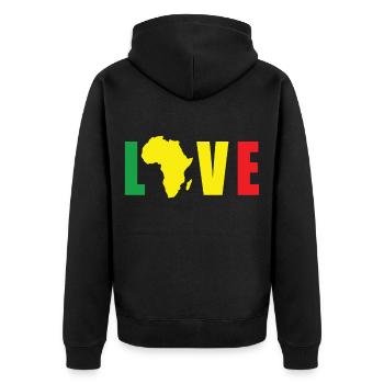 Afrique - Veste à capuche bio Premium Unisexe - noir - Dos - Nico (187cm)