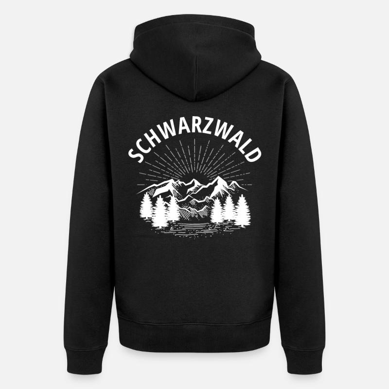 Schwarzwald - Unisex Premium Bio Zip Hoodie - Schwarz