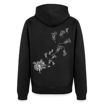 Pissenlit pissenlit - Veste à capuche bio Premium Unisexe - noir - Dos - Nico (187cm)