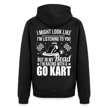 T-shirt GoKart - Veste à capuche bio Premium Unisexe - noir - Dos - Nico (187cm)