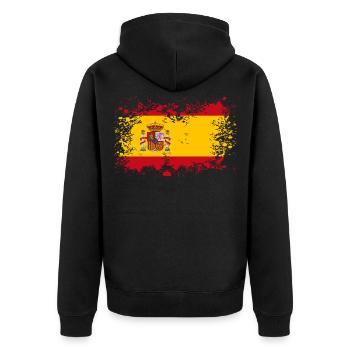 Tache de drapeau Espagne tache idée cadeau - Veste à capuche bio Premium Unisexe - noir - Dos - Nico (187cm)