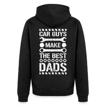 Car guy screwdriver car mechanic car father dad - Unisex Premium Organic Zip Hoodie - black - Back - Nico (187cm)