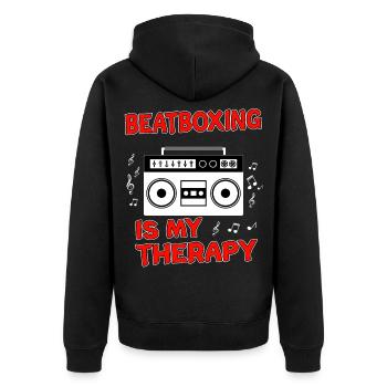 Beatbox - Veste à capuche bio Premium Unisexe - noir - Dos - Nico (187cm)