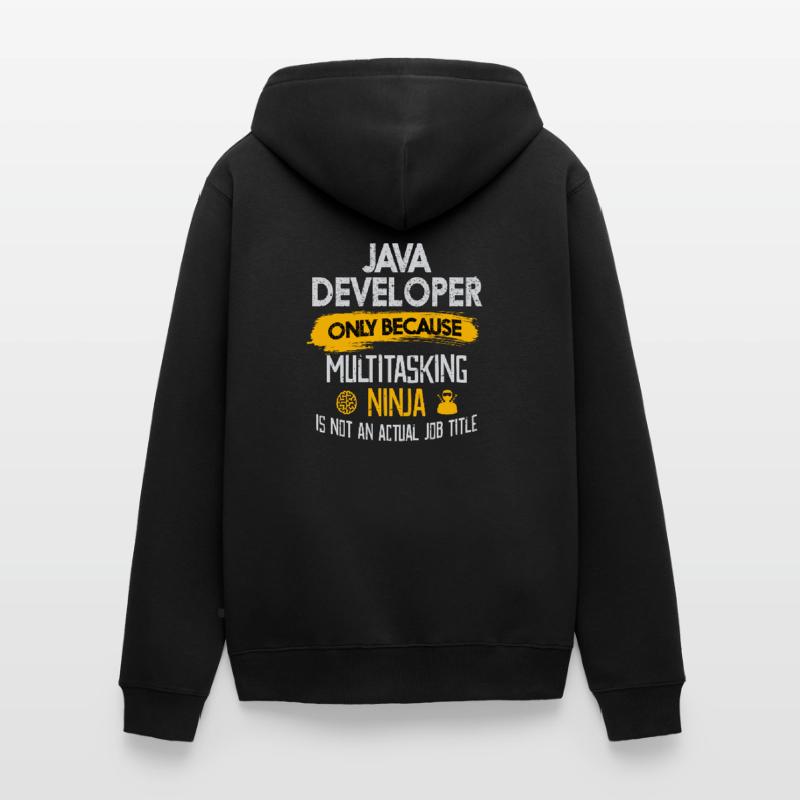 Java Developer Funny T-Shirt Ninja Job Title Tee Veste à capuche bio Premium Unisexe