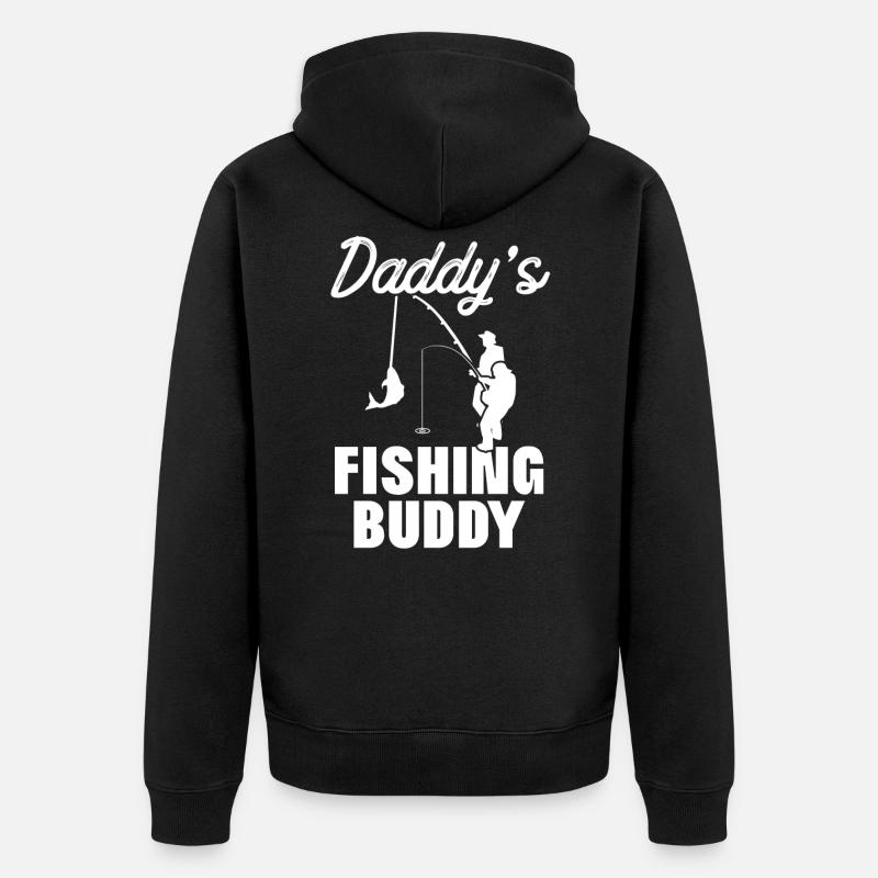 Daddies Fishing Buddy - pêcheur - Veste à capuche bio Premium Unisexe - noir