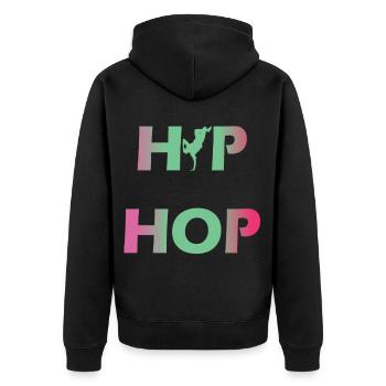 Hip hop - Veste à capuche bio Premium Unisexe - noir - Dos - Nico (187cm)