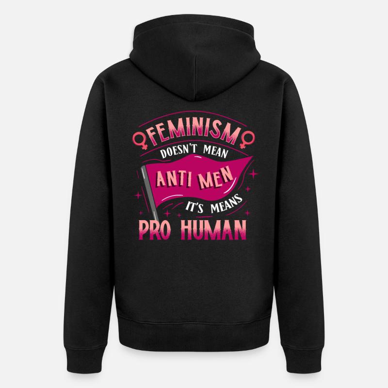 Féministe - Veste à capuche bio Premium Unisexe - noir