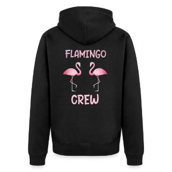 Équipage de Flamingo en cadeau Flamants roses Flamingo - Veste à capuche bio Premium Unisexe - noir - Dos - Nico (187cm)