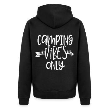 camping - Veste à capuche bio Premium Unisexe - noir - Dos - Nico (187cm)