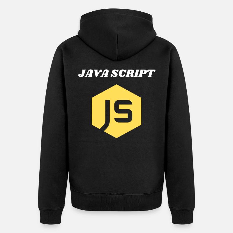 JavaScript Programmer - Unisex Premium Organic Zip Hoodie - black