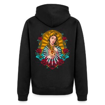 Ange gardien de l'église Holy Madonna Faith - Veste à capuche bio Premium Unisexe - noir - Dos - Nico (187cm)