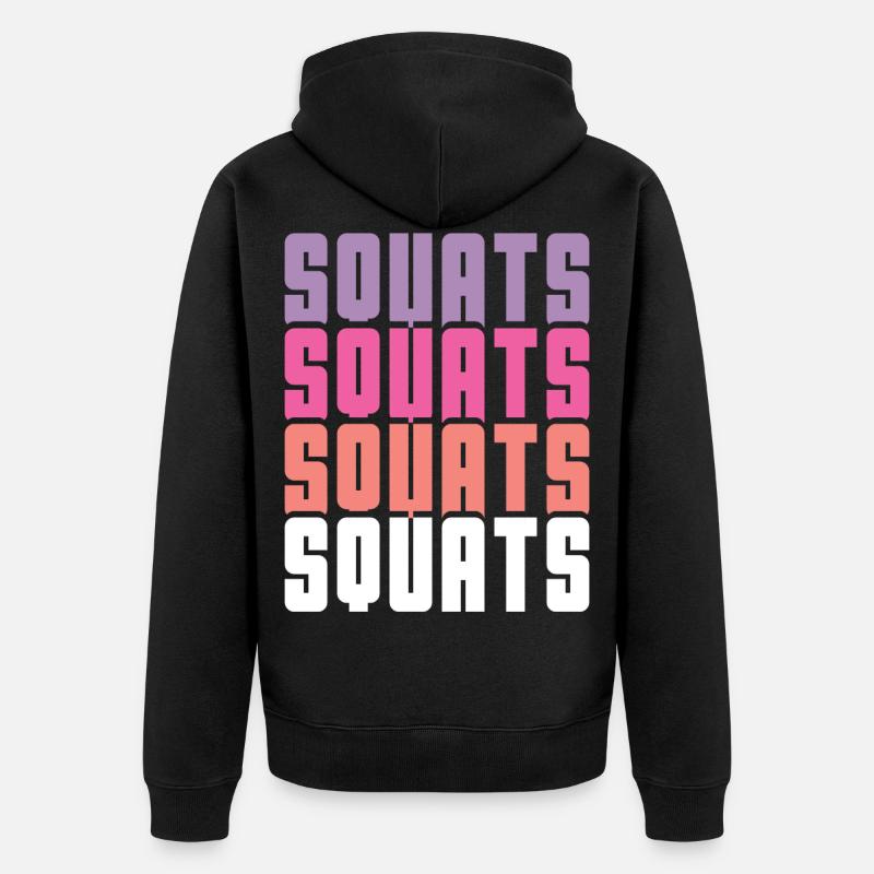 Squats - Veste à capuche bio Premium Unisexe - noir