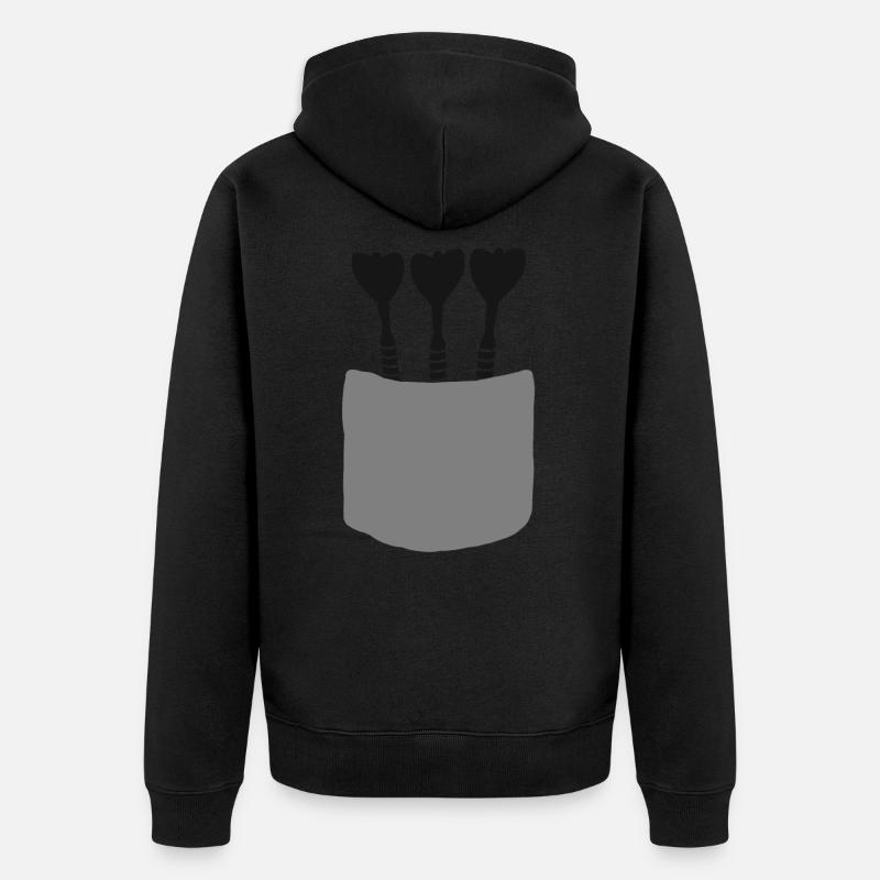 Fléchettes fléchettes fléchettes fléchettes fléchettes cadeau - Veste à capuche bio Premium Unisexe - noir