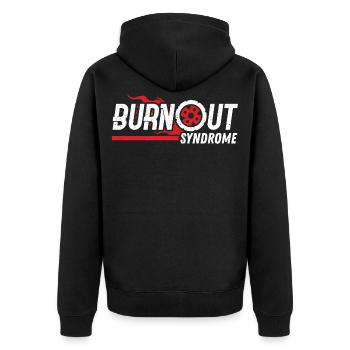 Burnout Woodstock Burn out Wheel Drift Dérive - Veste à capuche bio Premium Unisexe - noir - Dos - Nico (187cm)