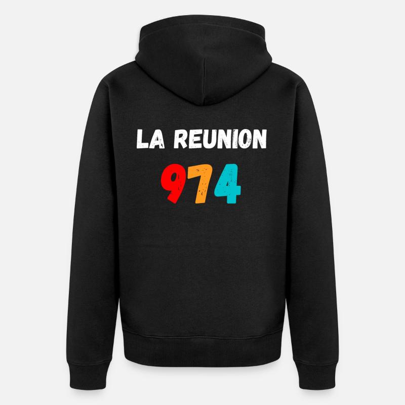 DIE SITZUNG 974 - Unisex Premium Bio Zip Hoodie - Schwarz