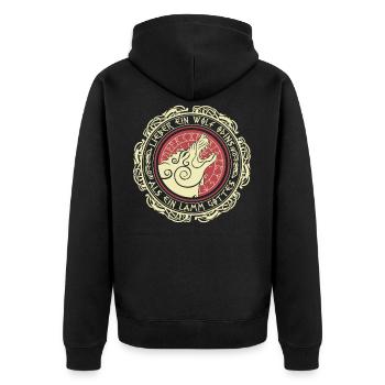 Lieber Ein Wolf Odins Als Ein Lamm Gottes Wikinger - Unisex Premium Bio Zip Hoodie - Schwarz - Hinten - Nico (187cm)