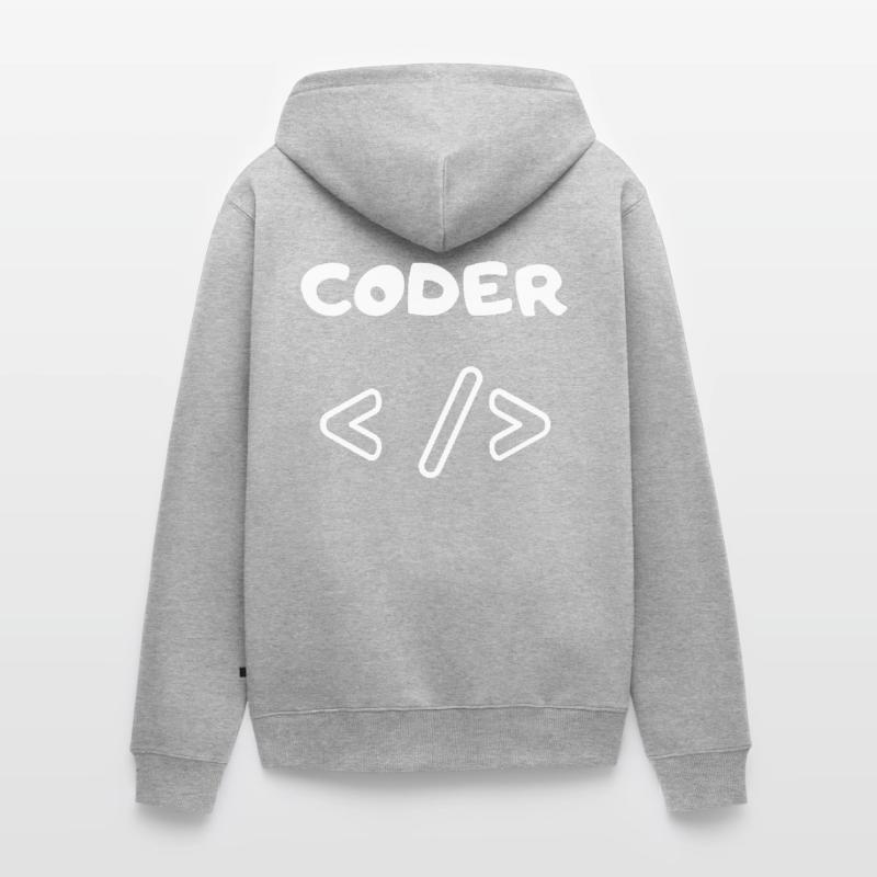 CODER WEB DEVELOPER Unisex Premium Organic Zip Hoodie