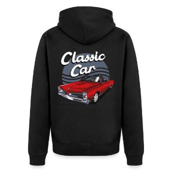 Voiture classique - Veste à capuche bio Premium Unisexe - noir - Dos - Nico (187cm)