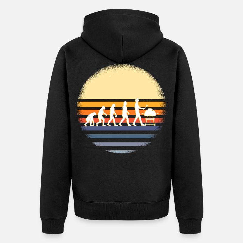 Évolution du gril - Veste à capuche bio Premium Unisexe - noir