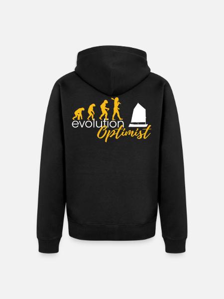Evolution Of Optimists - Unisex Premium Organic Zip Hoodie - black