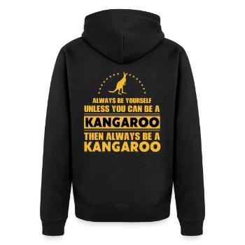 Kangourou - Veste à capuche bio Premium Unisexe - noir - Dos - Nico (187cm)