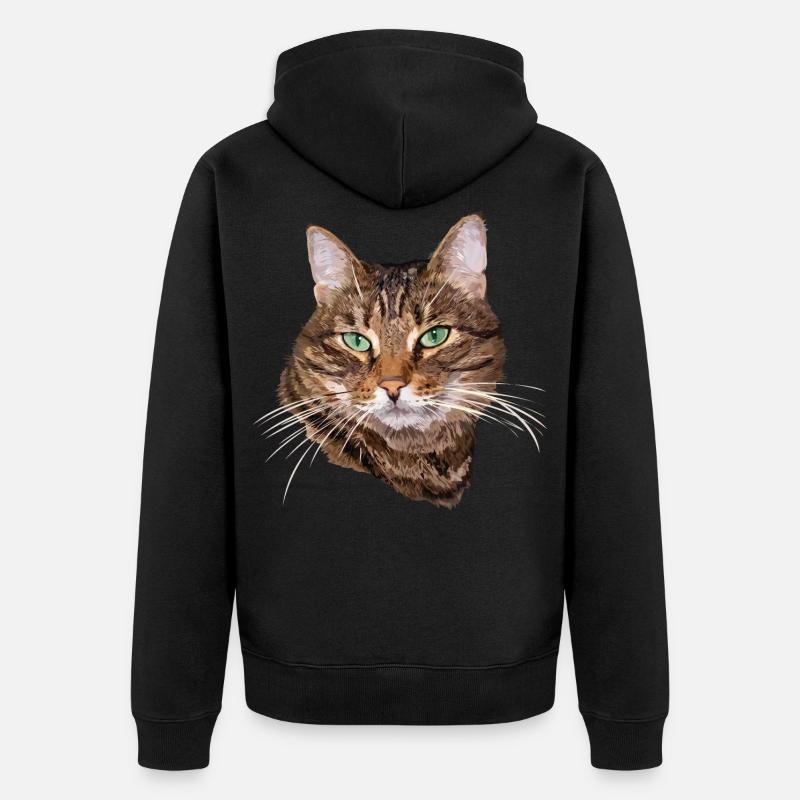 Chat - Veste à capuche bio Premium Unisexe - noir
