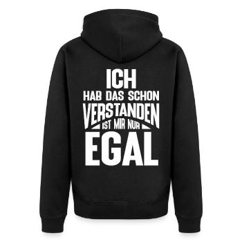 Teenager Geburtstag Weihnachten Sarkasmus Geschenk - Unisex Premium Bio Zip Hoodie - Schwarz - Hinten - Nico (187cm)