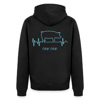 porc - Veste à capuche bio Premium Unisexe - noir - Dos - Nico (187cm)