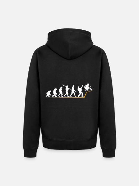 Gitarre - Unisex Premium Bio Zip Hoodie - Schwarz
