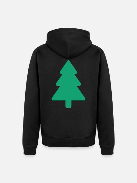 Christmas tree - Unisex Premium Organic Zip Hoodie - black