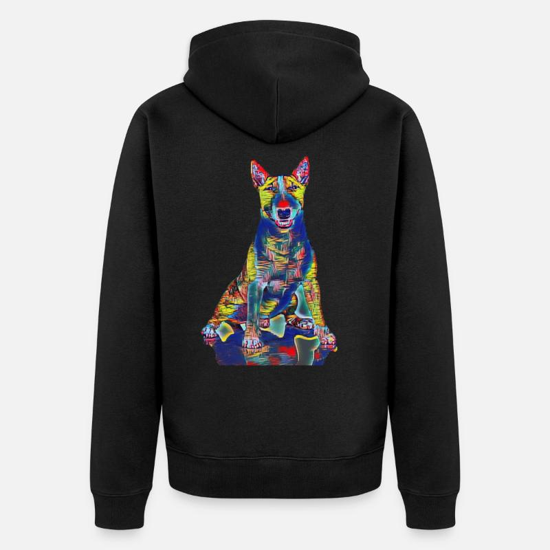 Bull Terrier millésime - Veste à capuche bio Premium Unisexe - noir