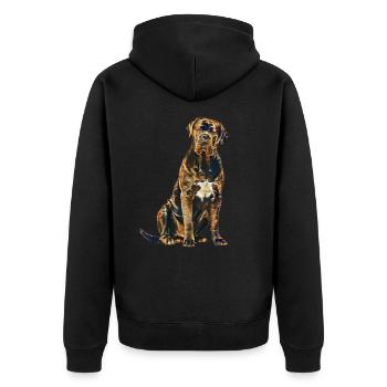 Cane Corso Art Vintage - Veste à capuche bio Premium Unisexe - noir - Dos - Nico (187cm)