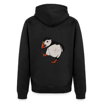 Cadeau de bébé macareux pour macareux et macareux - Veste à capuche bio Premium Unisexe - noir - Dos - Nico (187cm)