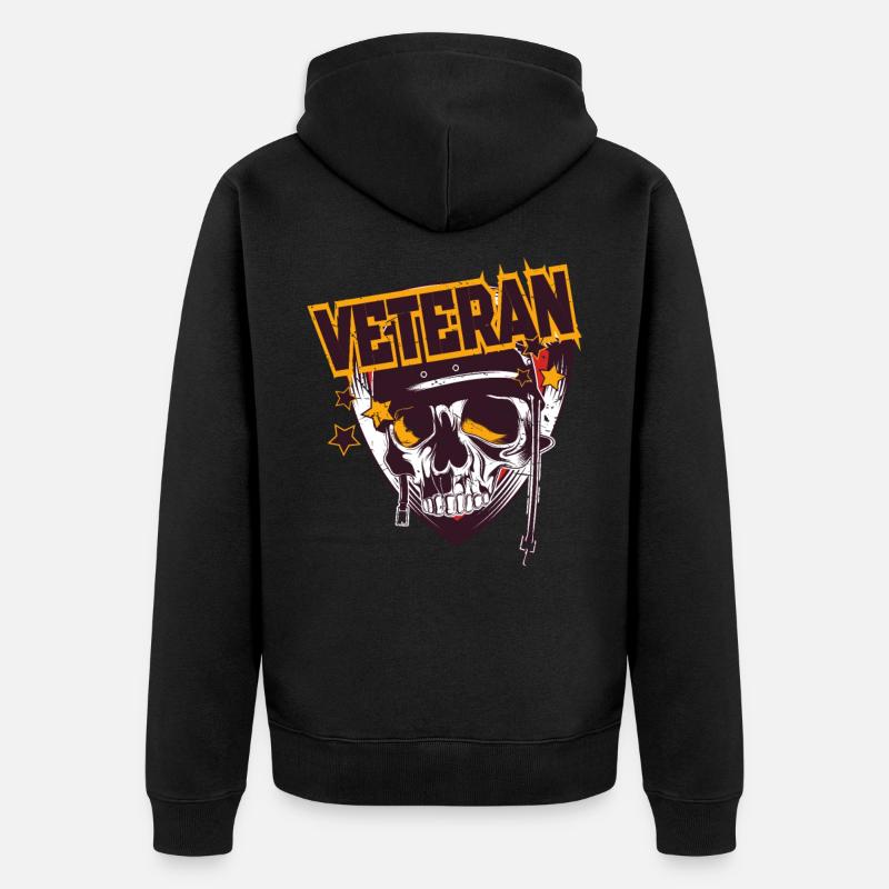 Vétéran de l’armée - Veste à capuche bio Premium Unisexe - noir