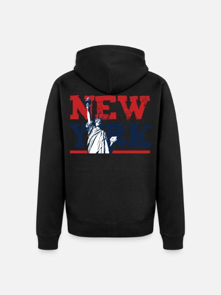 New York City - Unisex Premium Organic Zip Hoodie - black