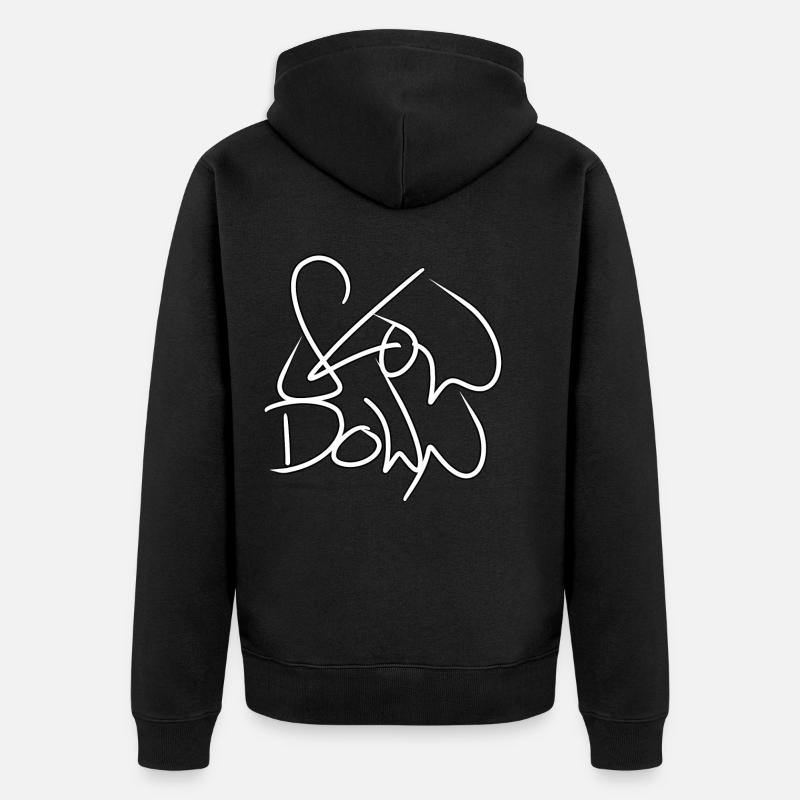 Slow Down - Veste à capuche bio Premium Unisexe - noir
