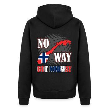 Norway Scandinavia Oslo gift - Unisex Premium Organic Zip Hoodie - black - Back - Nico (187cm)