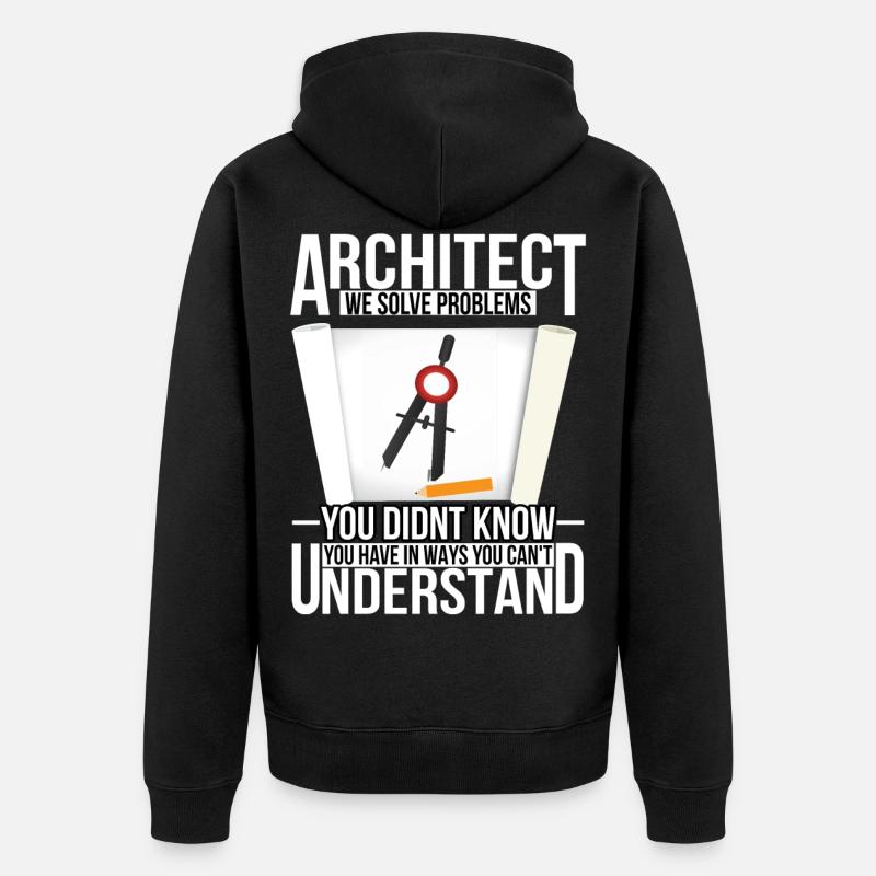 architecte - Veste à capuche bio Premium Unisexe - noir