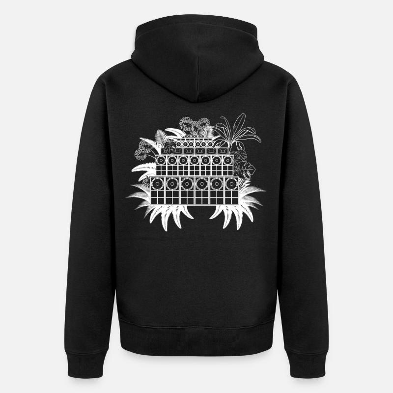 Système audio Jungle - Veste à capuche bio Premium Unisexe - noir