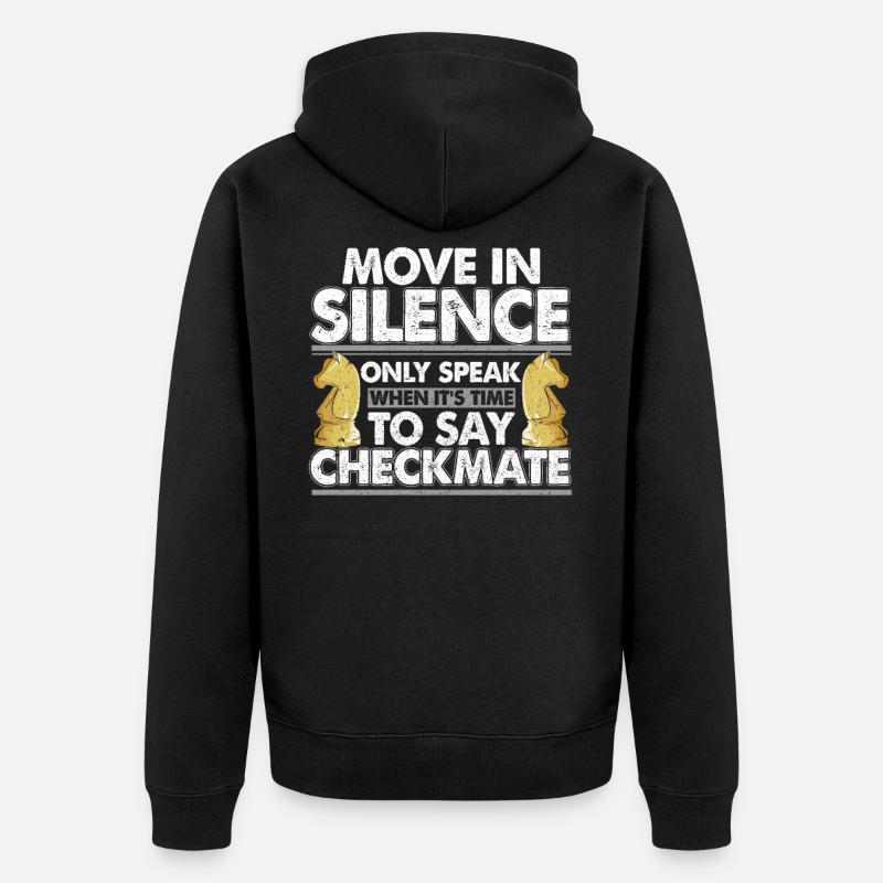 Schach - Unisex Premium Bio Zip Hoodie - Schwarz