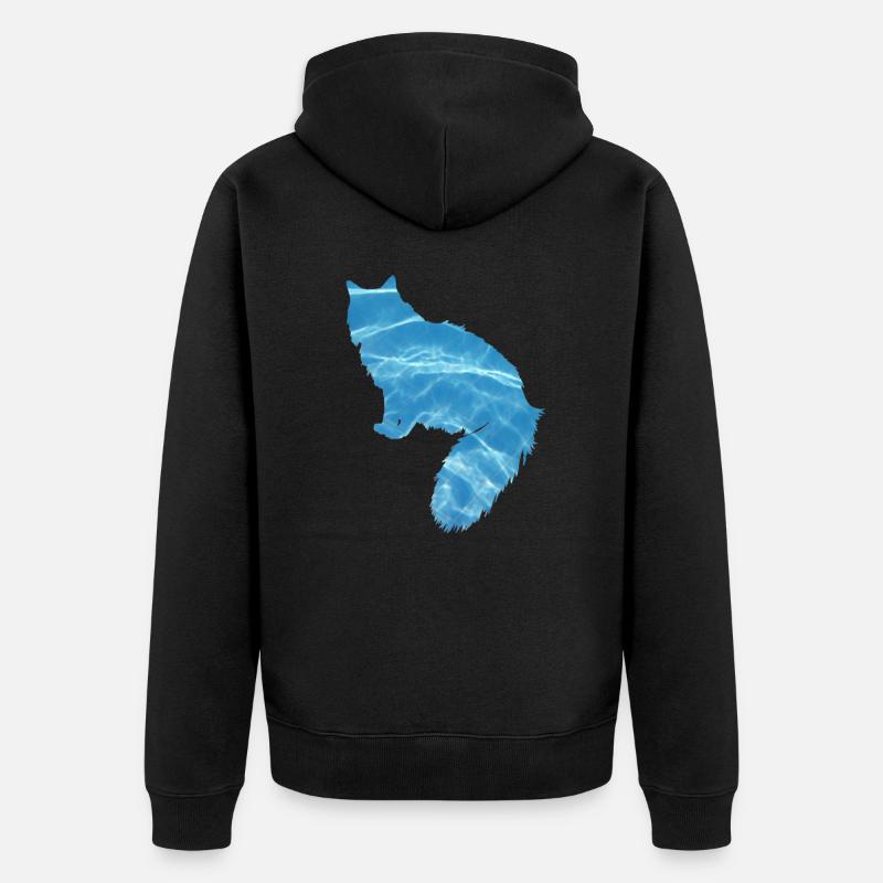 Eau de chat - Veste à capuche bio Premium Unisexe - noir