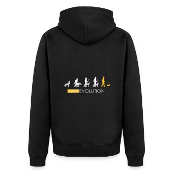 Chien t shirt cadeau motif patte chien propriétaire - Veste à capuche bio Premium Unisexe - noir - Dos - Nico (187cm)
