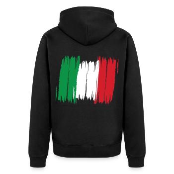 Drapeau italie - Veste à capuche bio Premium Unisexe - noir - Dos - Nico (187cm)