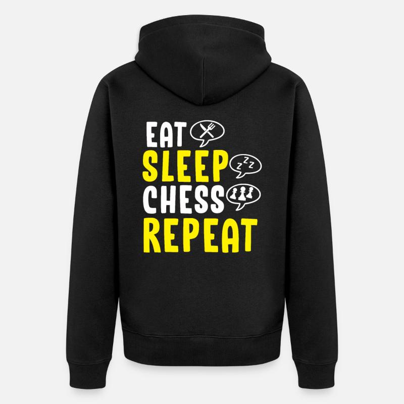 échecs - Veste à capuche bio Premium Unisexe - noir