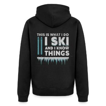 Ski sports d'hiver - Veste à capuche bio Premium Unisexe - noir - Dos - Nico (187cm)