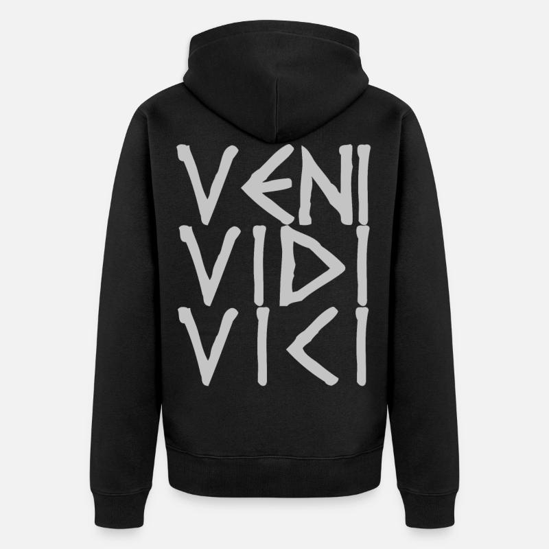 VENI VIDI VICI - Veste à capuche bio Premium Unisexe - noir