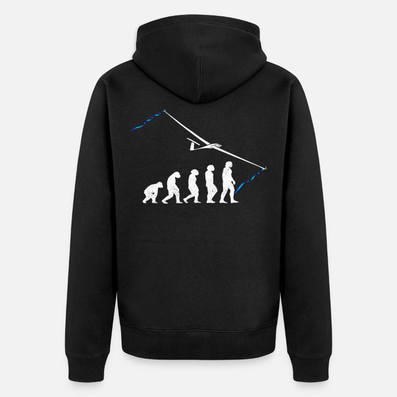 Planeur de glisse évolution planeur - Veste à capuche bio Premium Unisexe - noir